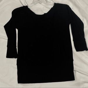 Black half sleeve sweater